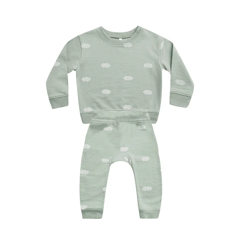 Ensemble pull et pantalon pour nouveau-né, pyjama pour enfants, vêtements pour tout-petits, vêtements de printemps pour bébé garçon, 0-5 ans