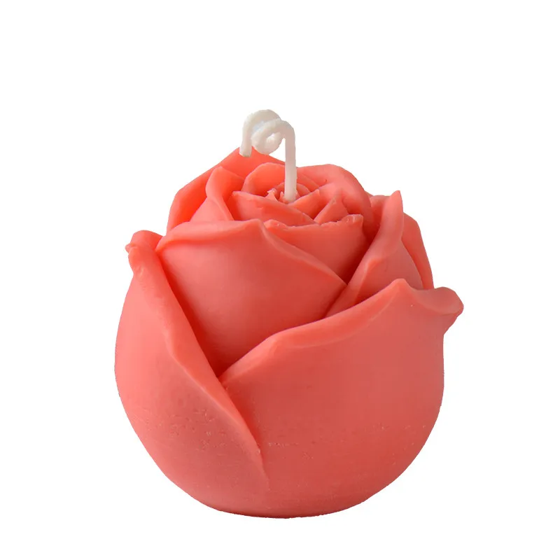 DIY Handmade 3D Rose Flower Silicone Candle Molds