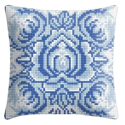 Embroidery pillow crochet mat kit cross stitch embroidery complete kit diy pillowcase with Preprinted Canvas Pattern 4CT