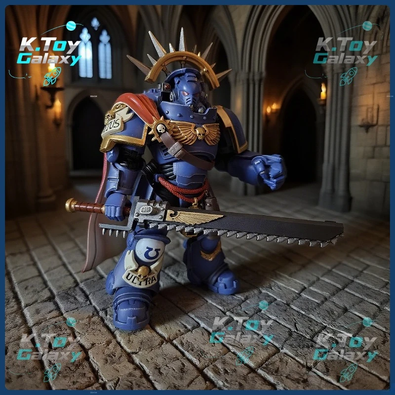 JOYTOY Warhammer 40K Ultramarines 1/18 Figurka Akcji Kapitan w Zbroju Gravis Kolekcjonerski Model do Gry Ruchome Stawy Prezent Zabawka