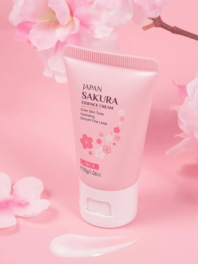 30g Sakura Face Cream Cherry Blossom Essence Facial Cream Face Moisturizer Cream for Deep Nourishing moisturizing Firming Skin