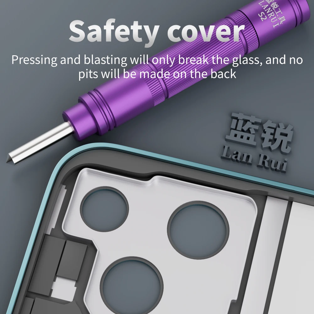 Lanrui S2 Back Glass Breaking Pen LCD Rear Camera Lens Strahlstift für Handy Breaking Glass Repair Breaking Pen