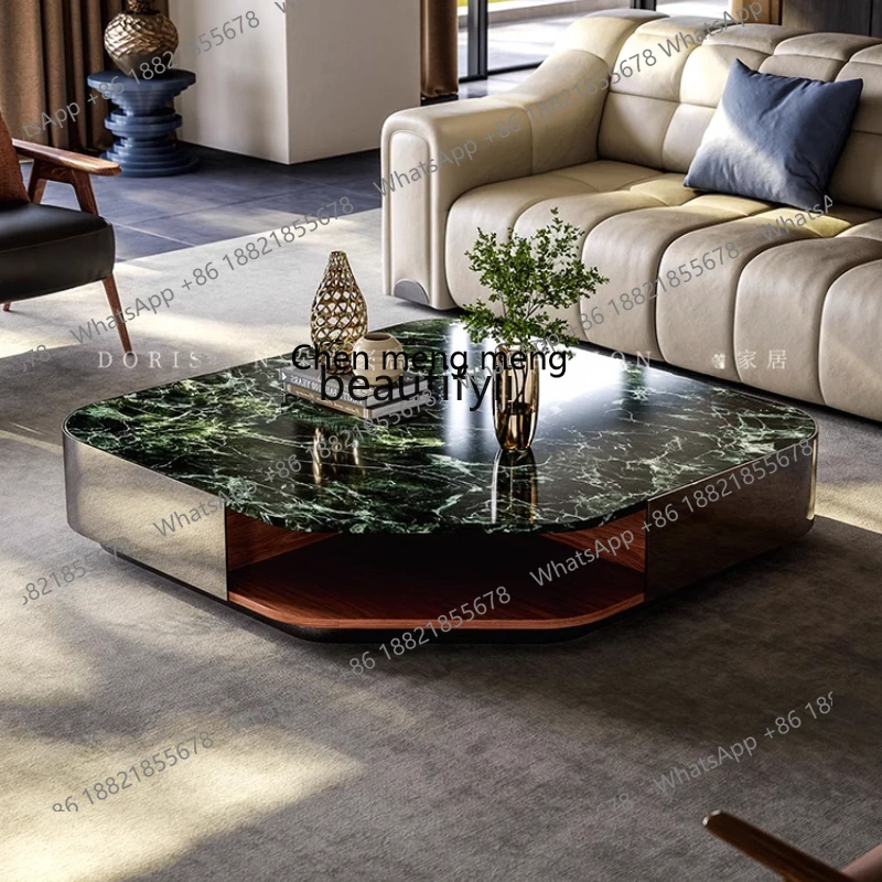 

cc182Italian minimalist coffee table living room home new modern light luxury special-shaped marble coffee table