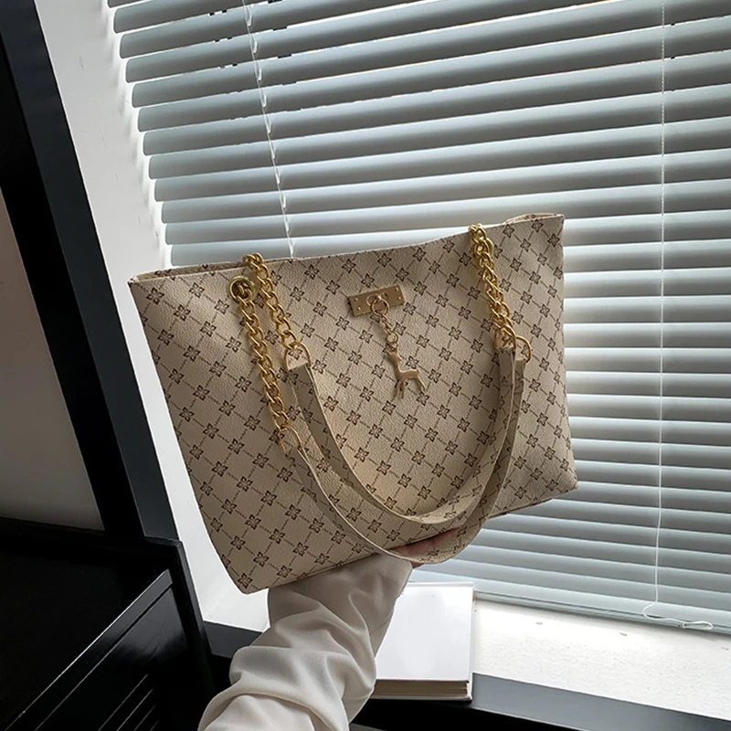 Neue Presbyopia-Handtasche mit Textur, weichem Leder, großem Fassungsvermögen, Tragetasche für Damen mit hängenden Accessoires, Schultertasche – Detail 24