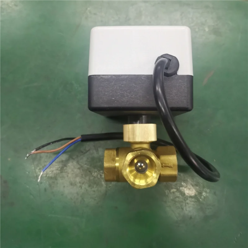 

ABNO-2X Шаровой кран с электрическим приводом для кондиционирования воздуха AC220V DN15 Трехходовой электрический шаровой кран Трехпроводной двухконтроль