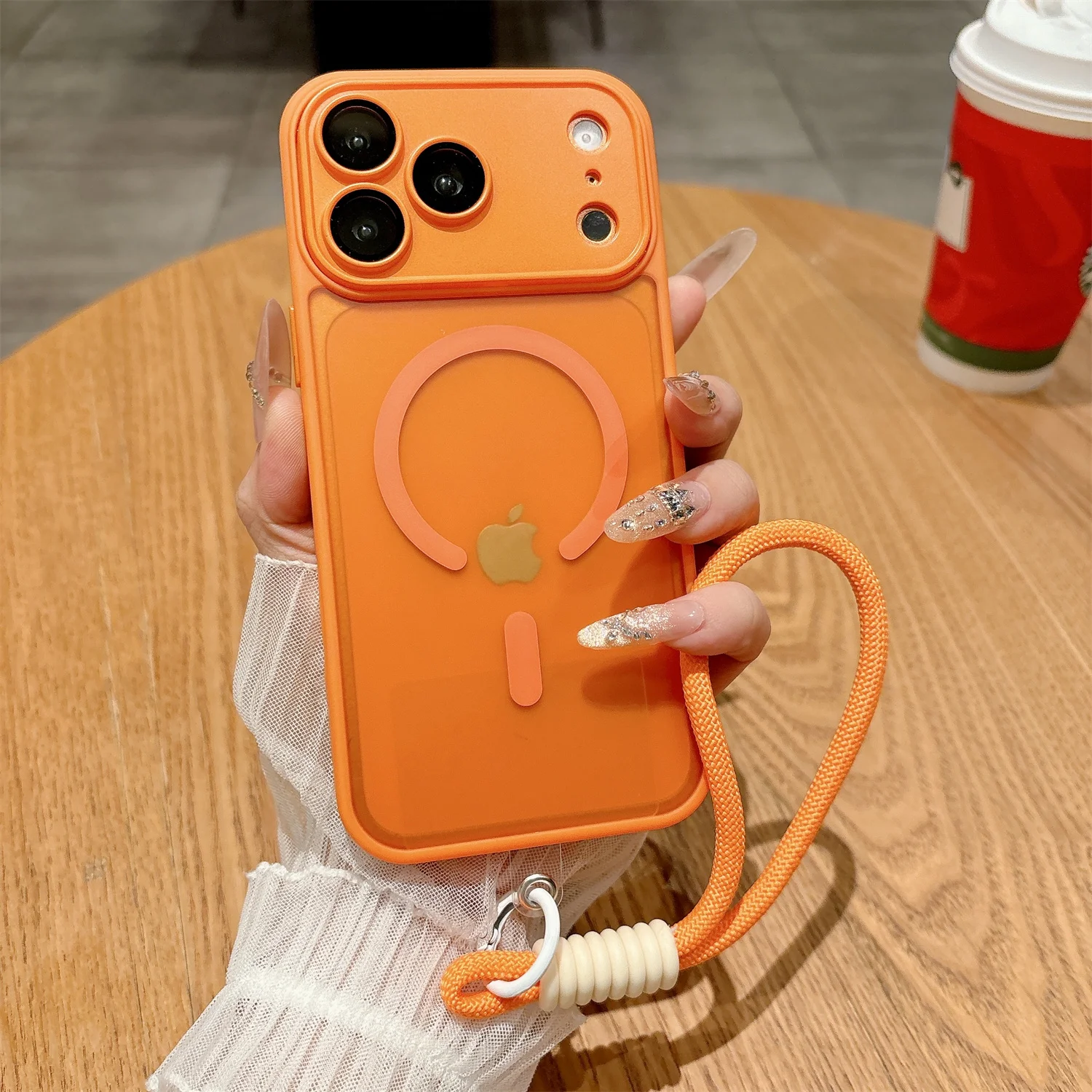 Gehärtete Schutzfolie mit Objektivschutz und Trageband, magnetische Hülle für iPhone 17 ProMax 17Pro Air, MagSafe Wireless Charge Armor, stoßfeste Abdeckung