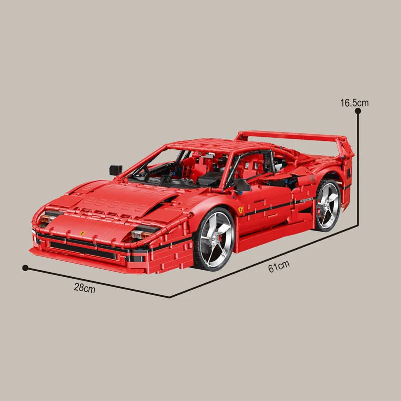 2023 New 4026pcs MOC Technical City Classic Sports Car F40 Building Blocks Model Supercar Bricks Toys for Boys Gift Set