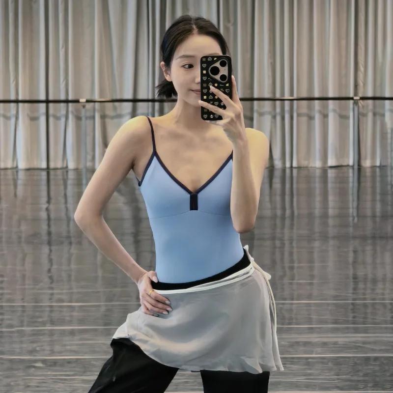 Customized Art Exam Dance Costume Gymnastics Leotard Women's Suspender Jumpsuit Basic Training Suit Ballet Practice Yoga Wear