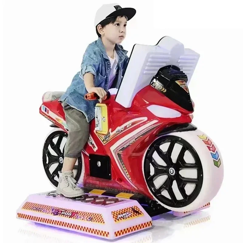 Kids Play Motor Bike Amusement Park Coin Operated Kiddie Rides Simulator Motorcycle Arcade Racing Car Game Machine For Children