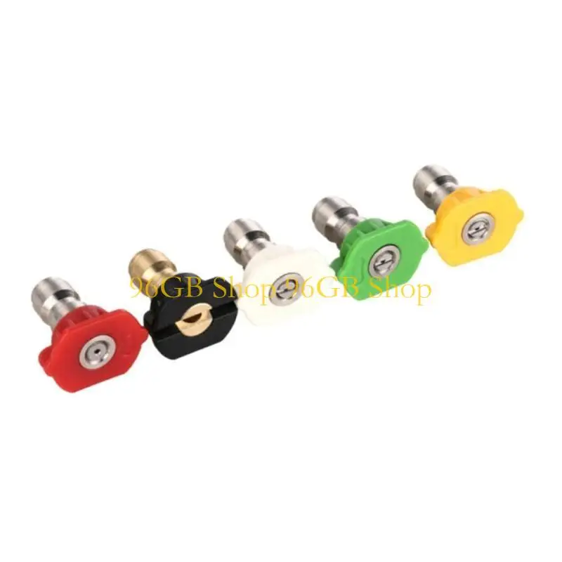 

96 ГБ, 5 шт., насадки для мойки автомобилей, 1/4 дюйма, быстроразъемные металлические форсунки, насадки высокого давления