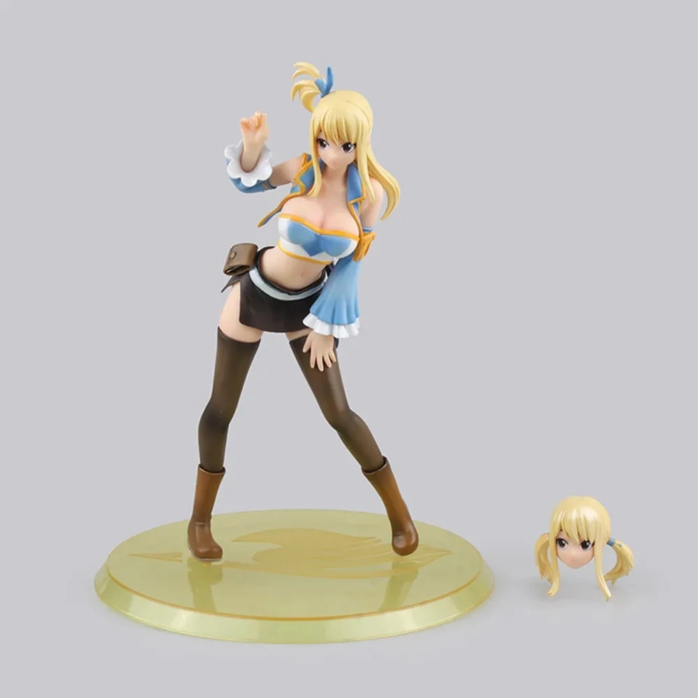 Anime Sexy Girls Figure Fairy Tail Lucy Heartfilia 1/8 Scale Natsu Dragneel PVC Action Figure Collectible Model Adult Toys Doll