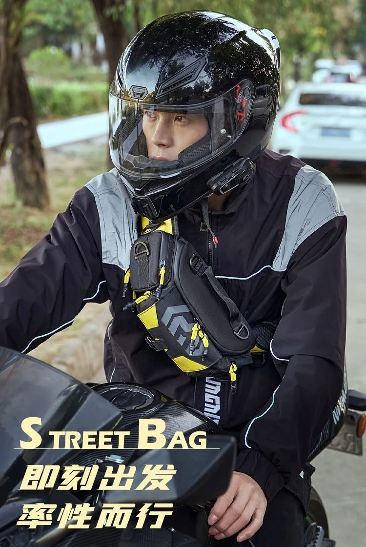 Motorcycle Waist Bag Multifunctional Waterproof Riding Fanny Pack Large Capacity Motorbike Hip Belt Bag Outdoor Cycling Storage 4