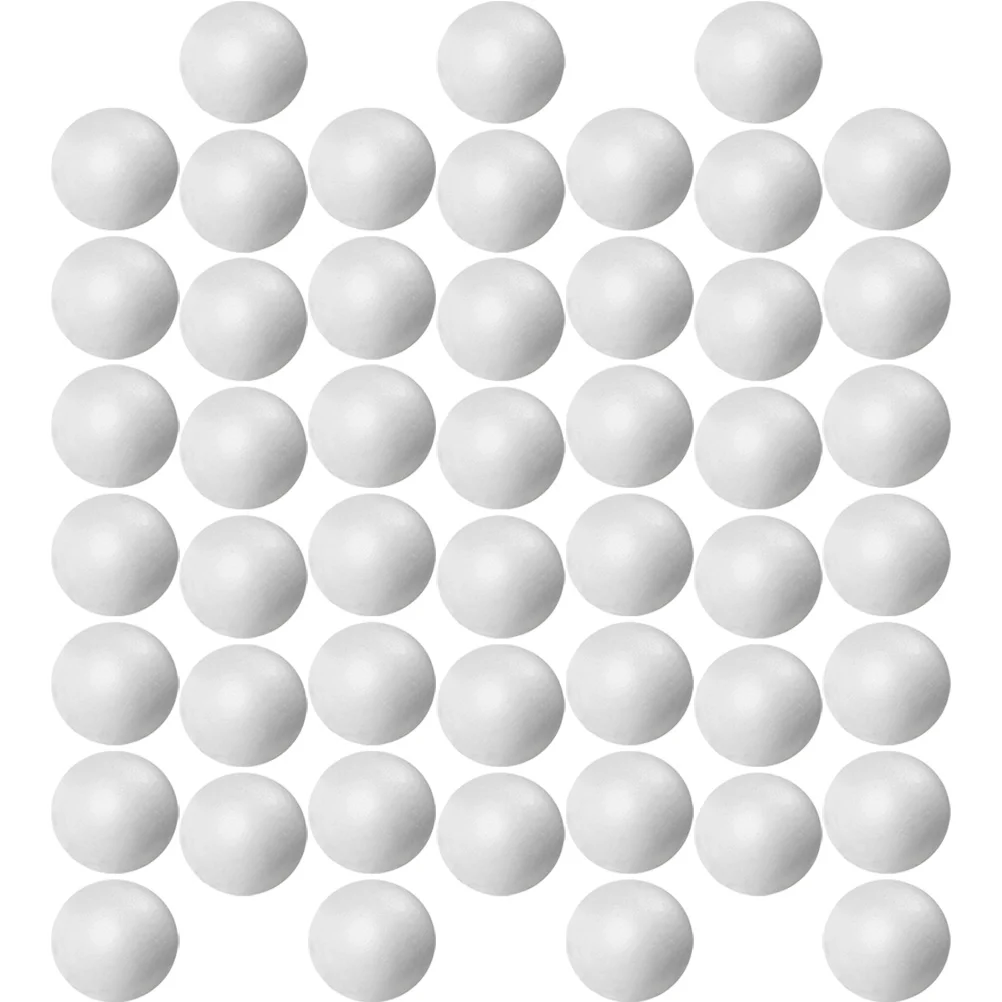 100 Pcs Christmas Foam Crafts Ball DIY Crafting Material Solid White Balls