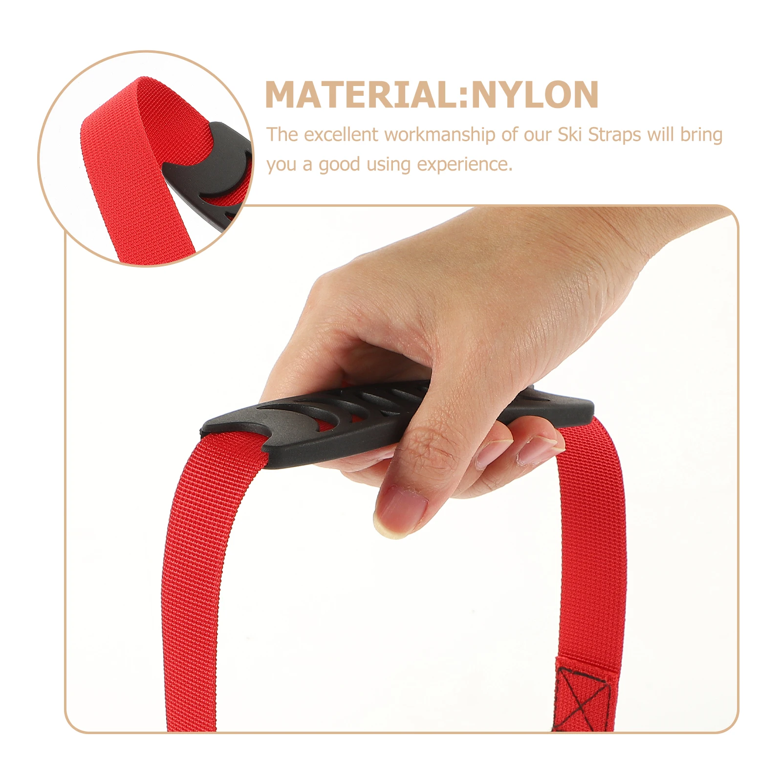 

2pcs Ski Boots Carrying Strap Portable Roller Skates Leash Outdoor Anti-Wear Nylon Strap For Skates Poles Boots Professional