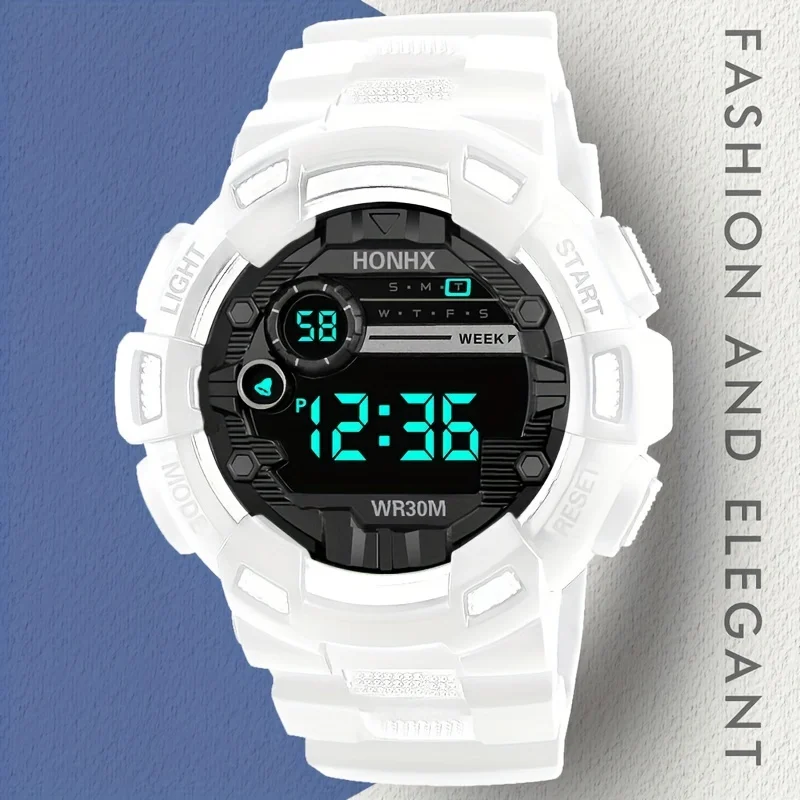 Sporty Digital Watch for Teens - Easy-Read Display, Silicone Band, Multi-Feature, Ideal Gift