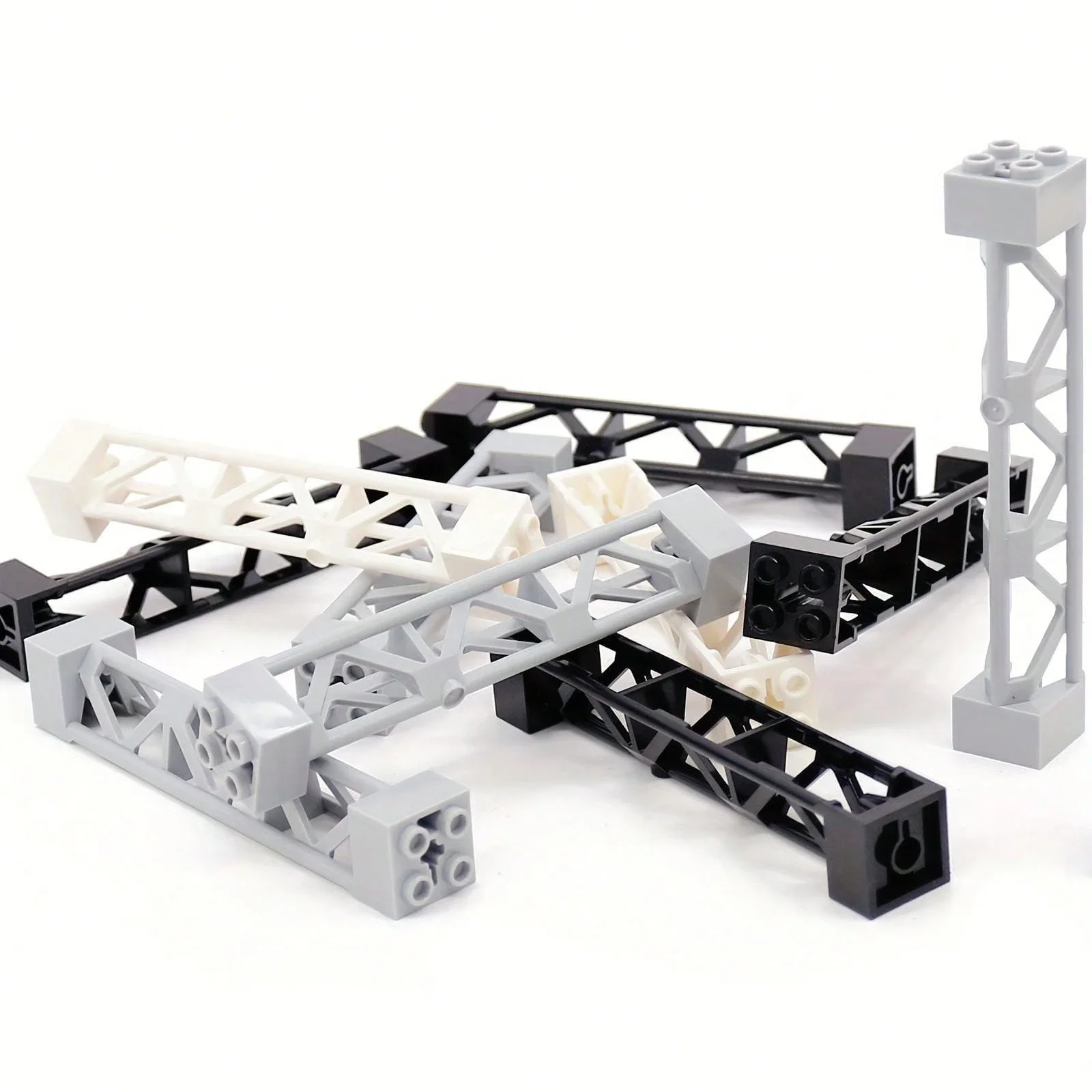 8Pcs MOC City Pillars for Building Blocks Baseplate, Military Base DIY Accessories, Compatible with Major Brands, Gift for Kids