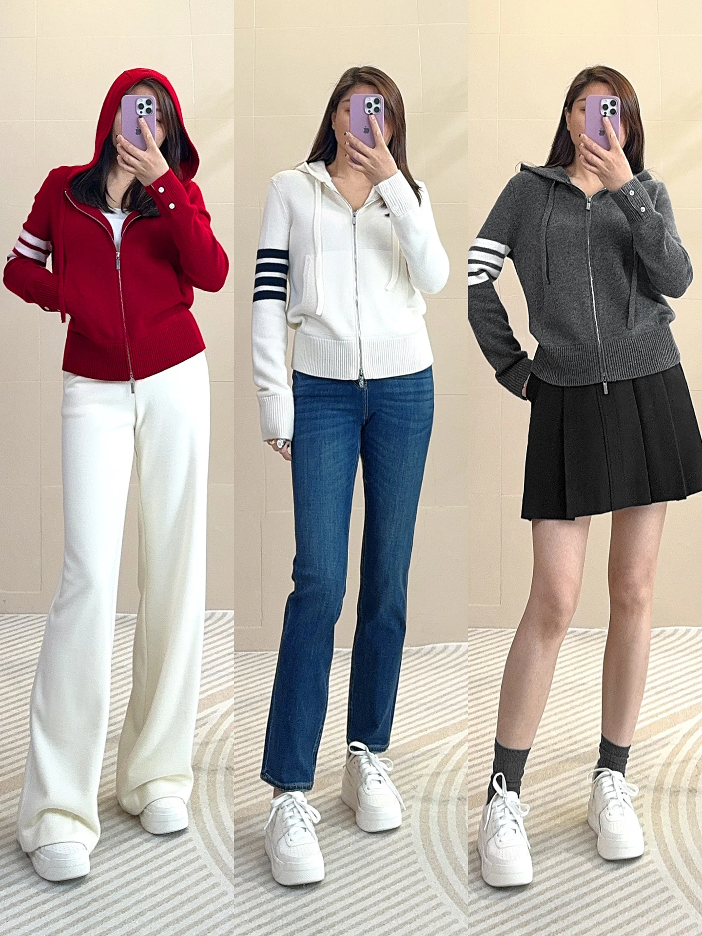 

Милый вязаный свитер-кардиган с капюшоном на молнии из 70% шерсти Yangzi и 30% кашемира для женщин, повседневный, стандартный крой, теплый