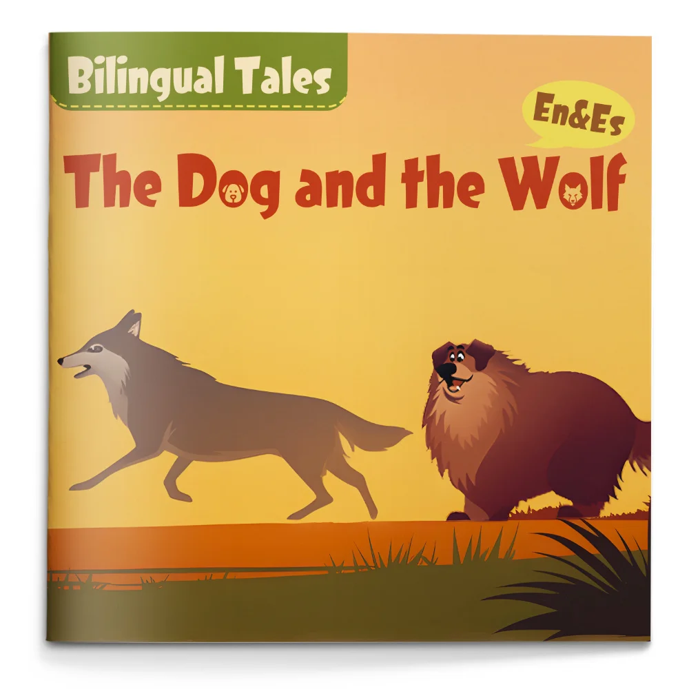 Le Chien et le Loup : Un récit nocturne de courage, de ruse et de loyauté, livre d'images bilingue anglais-espagnol