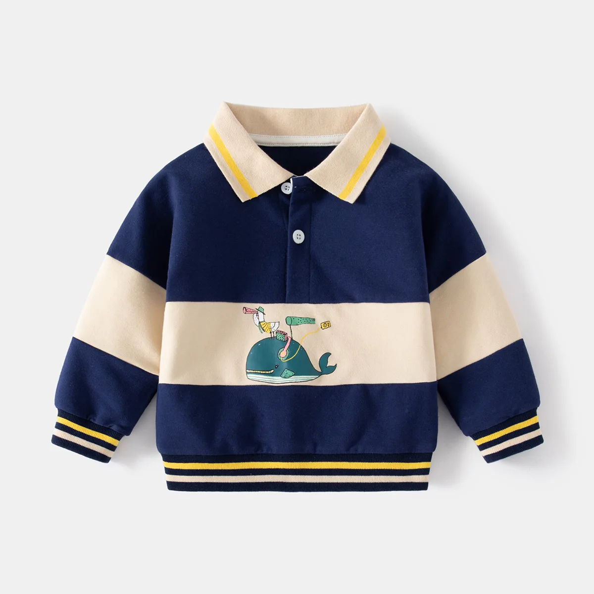 Whale Boys Sweatshirts Toddler Jacket Tops Cotton Long Sleeve Kids Tshirts Spring Fall Children Clothes