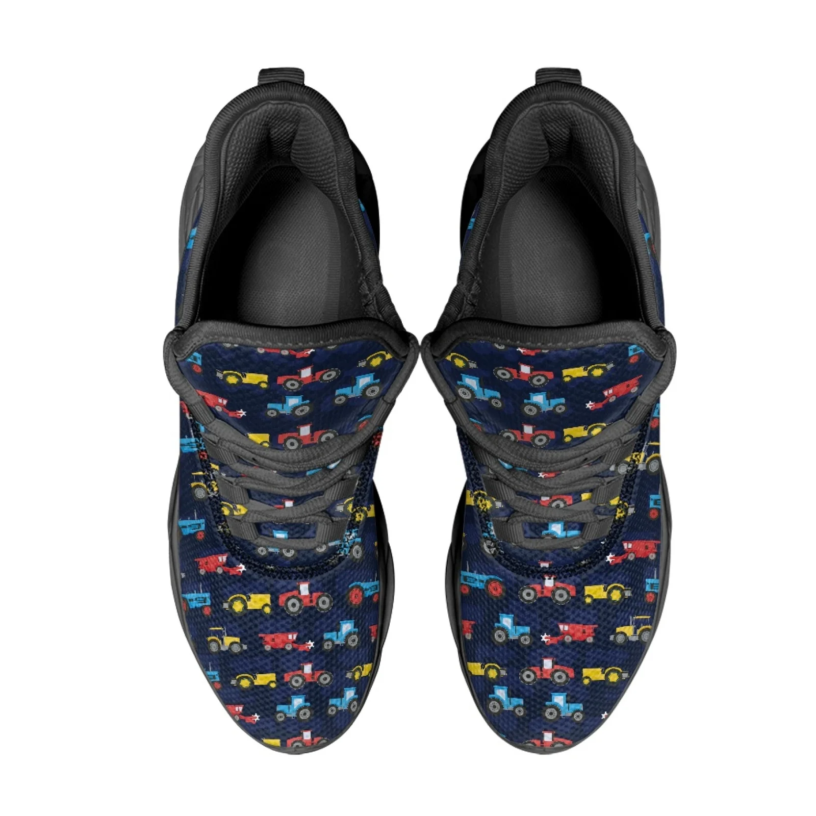 PENSTROLL Tractor Pattern Casual Fashion Sneakers Men's Racing Shoes for Mens Adjustable Strap Work Shoes For Men