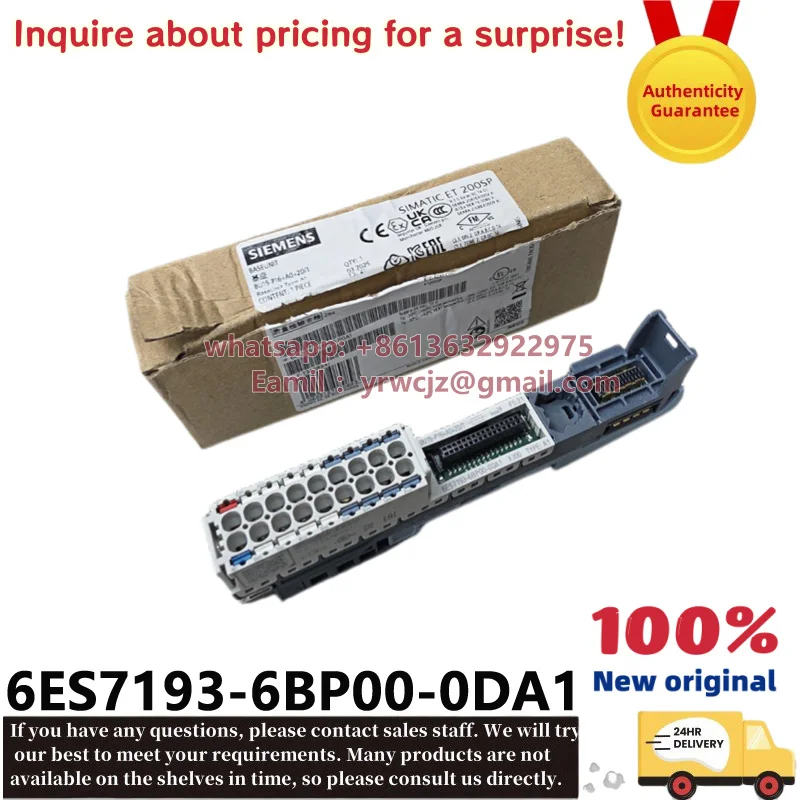 SIEMENS 6ES7193-6BP00-0DA1 SIMATIC ET200SP Basic Unit Push-in Terminal PLC Module, Brand New Original in Stock