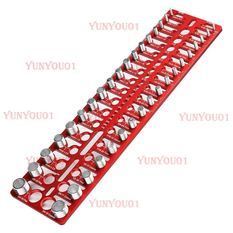 

Метрическая и дюймовая проверка гаек и резьбы болта, манометр винта, проверка гаек