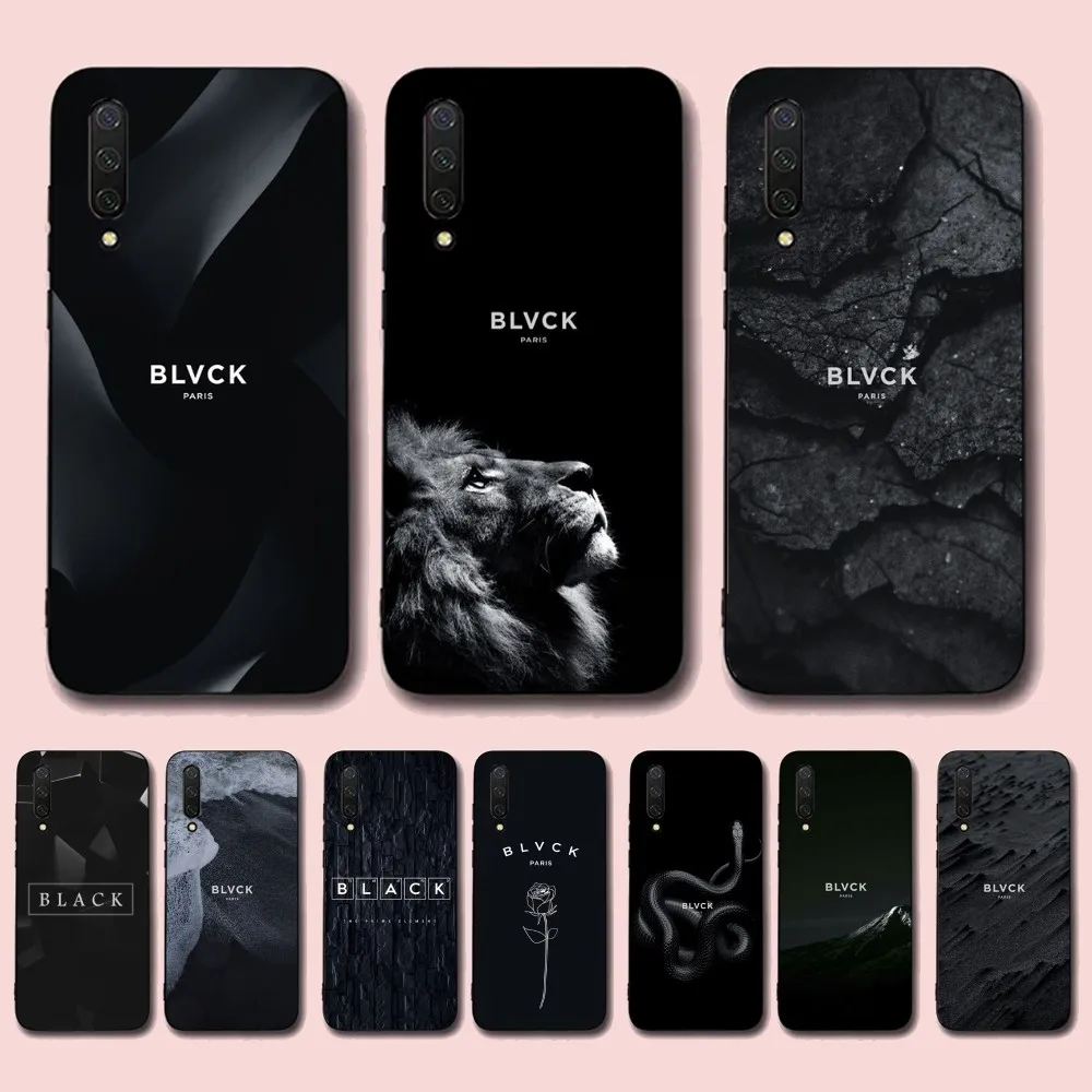 Black B-Blvck Flower Phone Case For Xiaomi Mi 5X 8 9 10 11 12 lite pro 10T PocoX3pro PocoM3 Note 10 pro lite