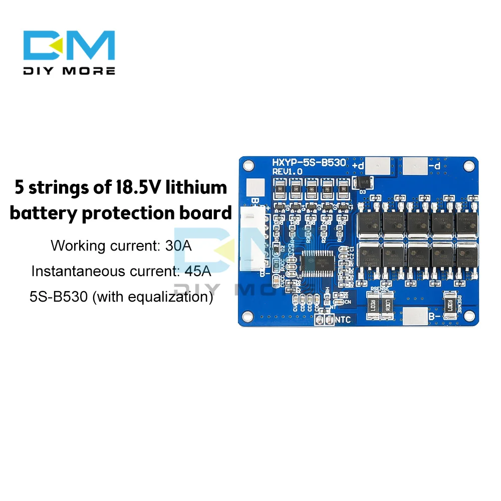 Scheda di protezione della batteria al litio agli ioni di litio 5S modulo di alimentazione 18V 21V scheda di protezione del caricatore BMS 18650 con