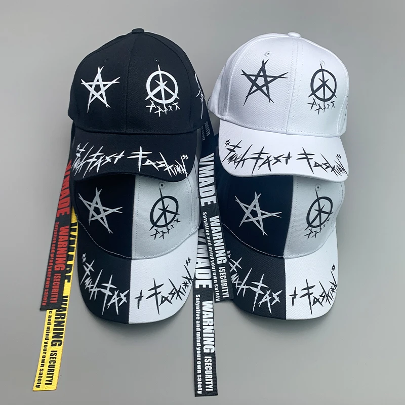 New Hip Hop Kpop Graffiti Streetwear Letter Men Women Baseball Hats Cotton Fashion Breathable Personality Cool Sport Unisex Caps