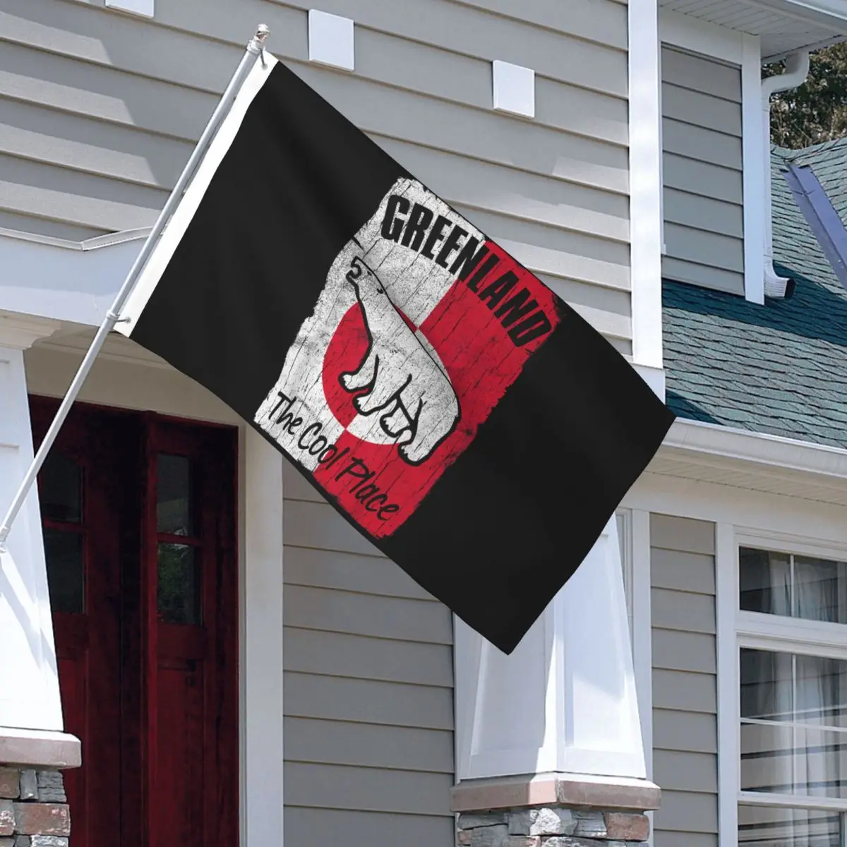 Greenland The Cool Place Flags Durable Indoor Outdoor Banner All Weather Hanging Decoration 90x150cm