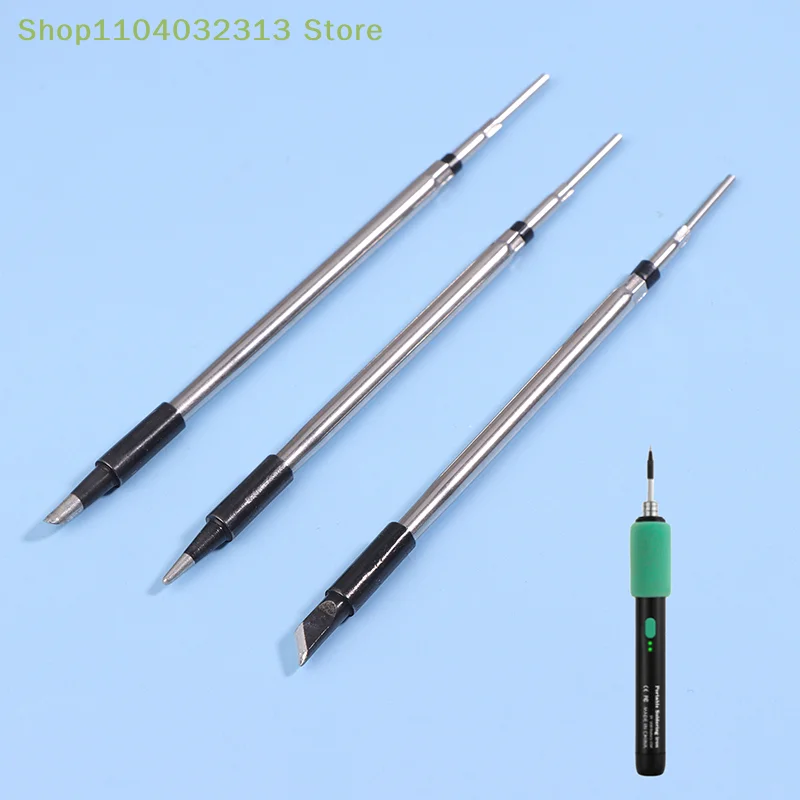 petiteStainless Steel Soldering Iron Ceramic Heating Core Soldering Iron Tip Tip Horseshoe Tip Round Pointed Tool Accessories