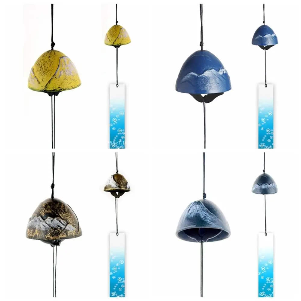 Japanese Style Cast Iron Wind Chimes Vintage Creative Landscape Bell Simple Blessing Bell Outdoor