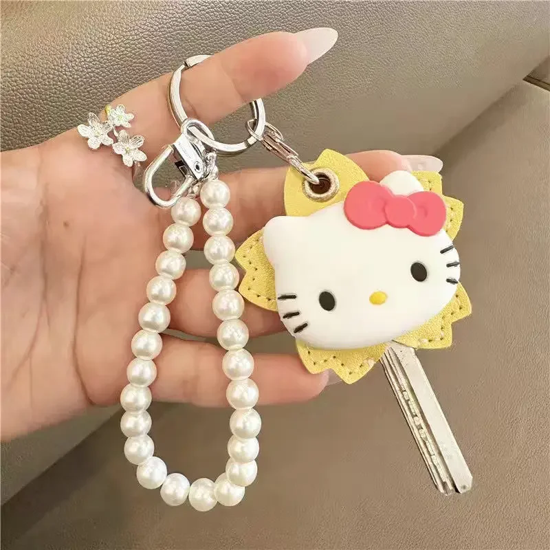 

Hello Kitty Key Chain Cute Cartoon Originality Modeling Key Card Holder Fashion Delicate Portable Trend Key Chain New Gifts