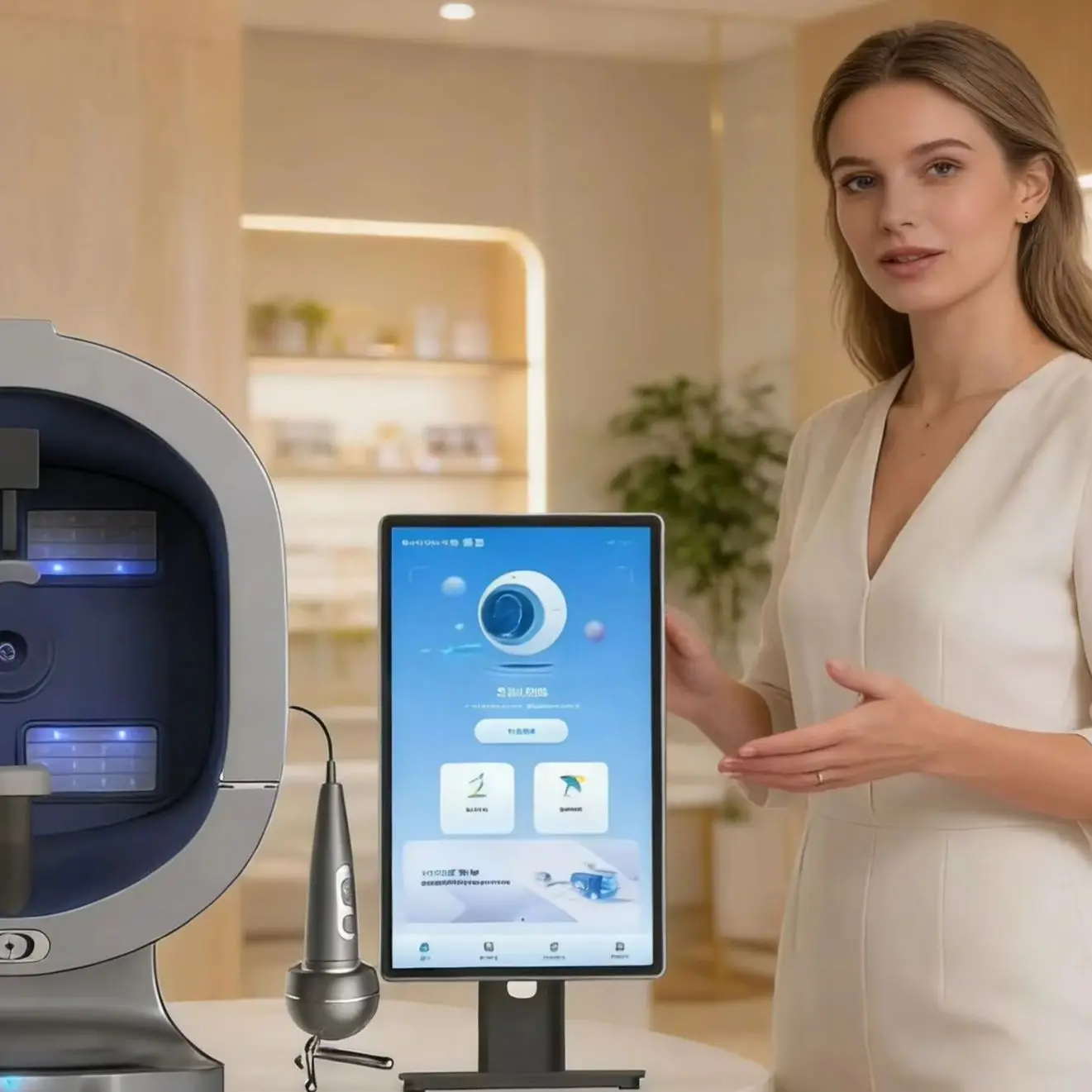 

2026 A 3D AI facial skin analyzer for hair diagnosis and professional analysis with 8-spectrum beauty salon equipment