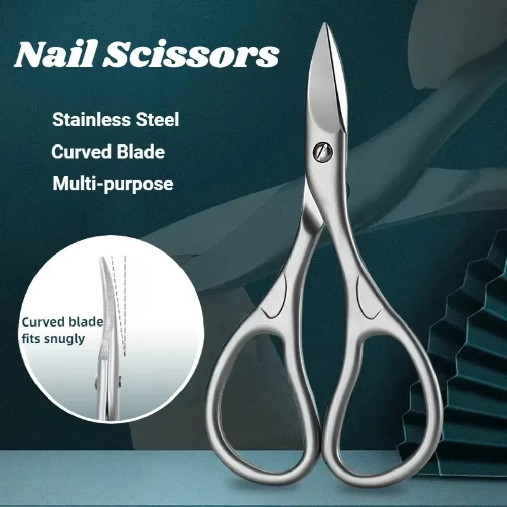 Curved Blade Nail Clipper Cutter Cuticle Scissors Precision Beauty Grooming for Eyebrow Eyelash Nose Hair Manicure Pedicure Tool