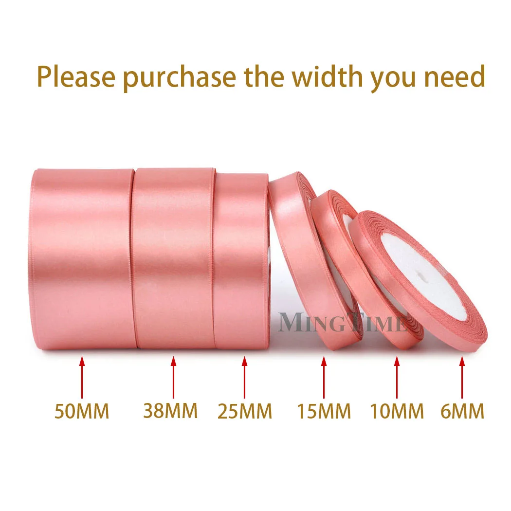 Satinband, 22 Meter, 6 mm, 10 mm, 15 mm, 25 mm, 38 mm, 50 mm, perfekt für Schärpe, Geschenk, Schleife, handgefertigt, DIY-Handwerk, Hochzeit, Party, Dekoration