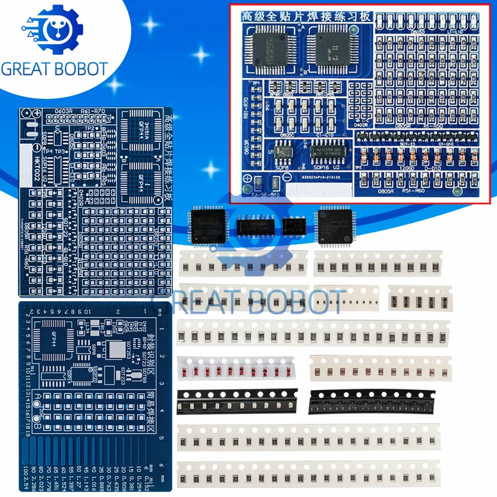Spare Parts Advanced Full-Chip Soldering Practice Board Electronic Components DIY Production Kit