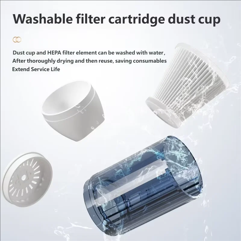 HOMEFISH Portable Handheld Wireless Charging Vacuum Cleaner Mini Multi-Purpose Lightweight Car Household Desktop Eco-Friendly