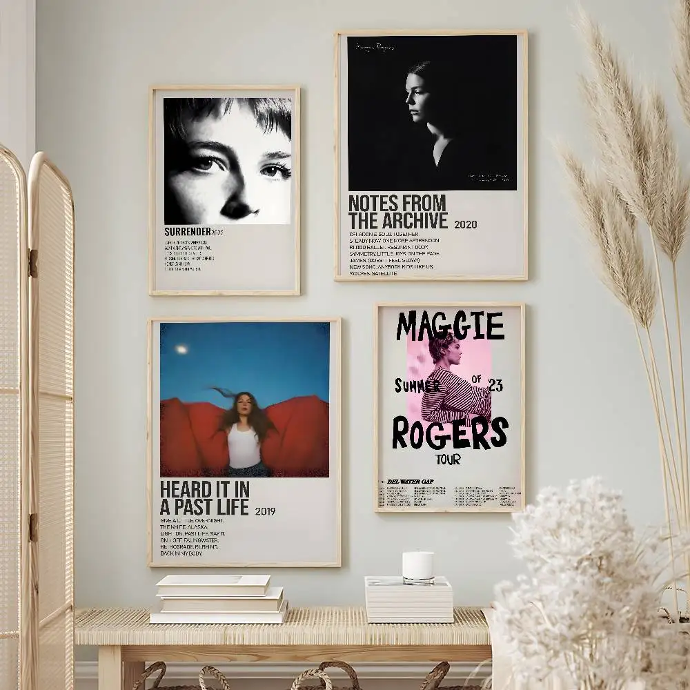 Aesthetic Singer Maggie Rogers Posters Premium Self-Adhesive No Residue Wall Sticker for Home Office Bar Decor