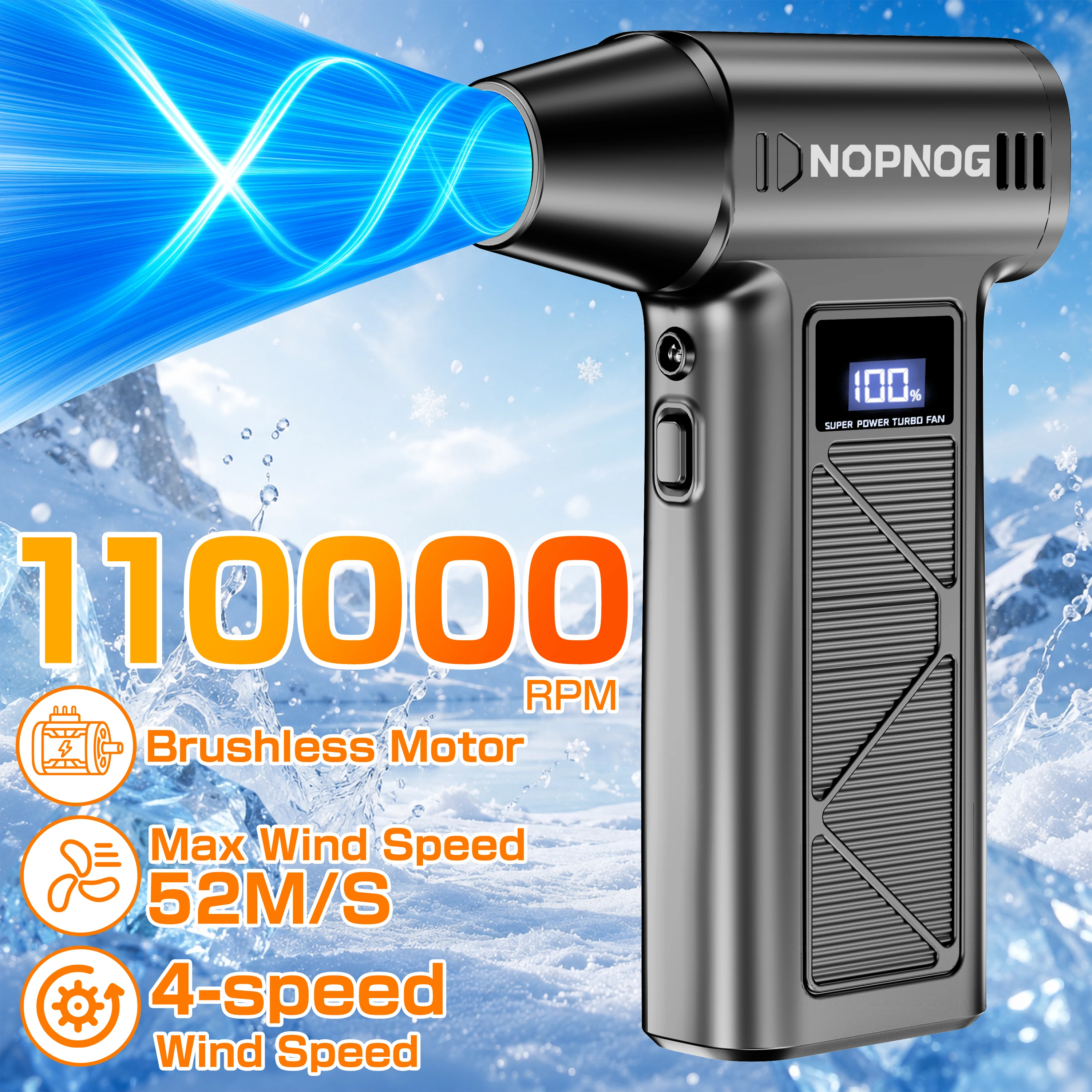 Blower Auto Dust Collector Car Vacuum Cleaner Portable Cleaning Blowing Tools Blow And Suction 2 in 1 Turbo Fan Violent Jet Fan
