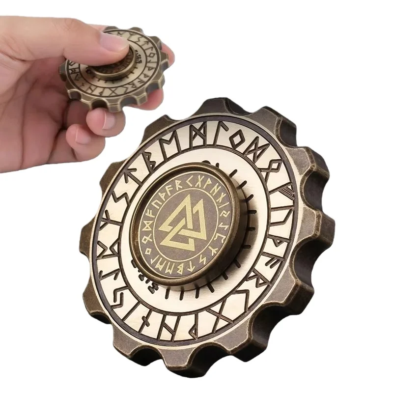 EDC Giroscopio con punta delle dita Rame puro assemblato Dito rotante Giroscopio per alleviare lo stress per adulti Bagua Giocattoli per alleviare lo stress