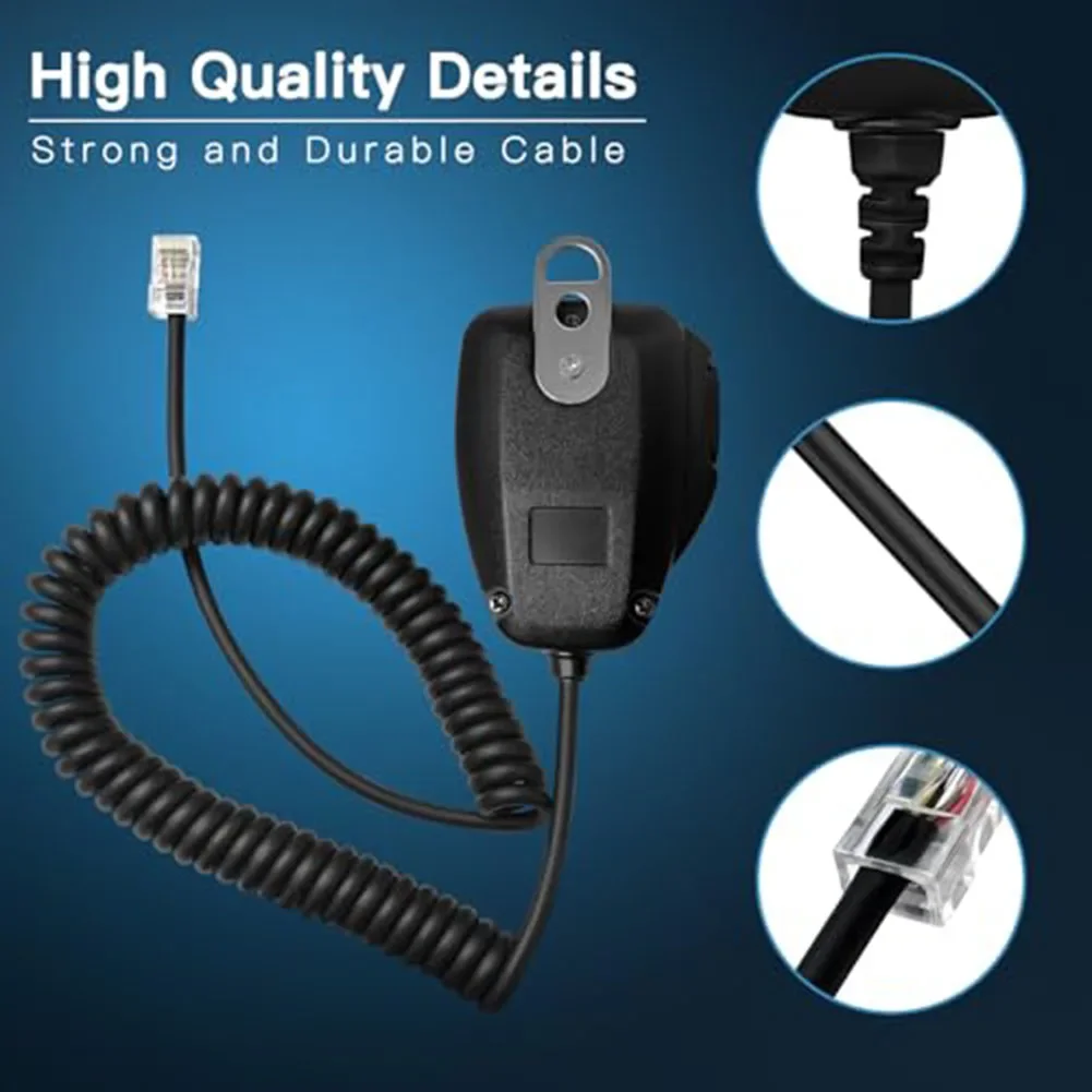 HM-118TN 8-Pin Hand Speaker Microphone Featuring High-Sensitivity Mic, Robust ABS Build, For ICOM IC-706 Series/IC-2100H/IC-2200