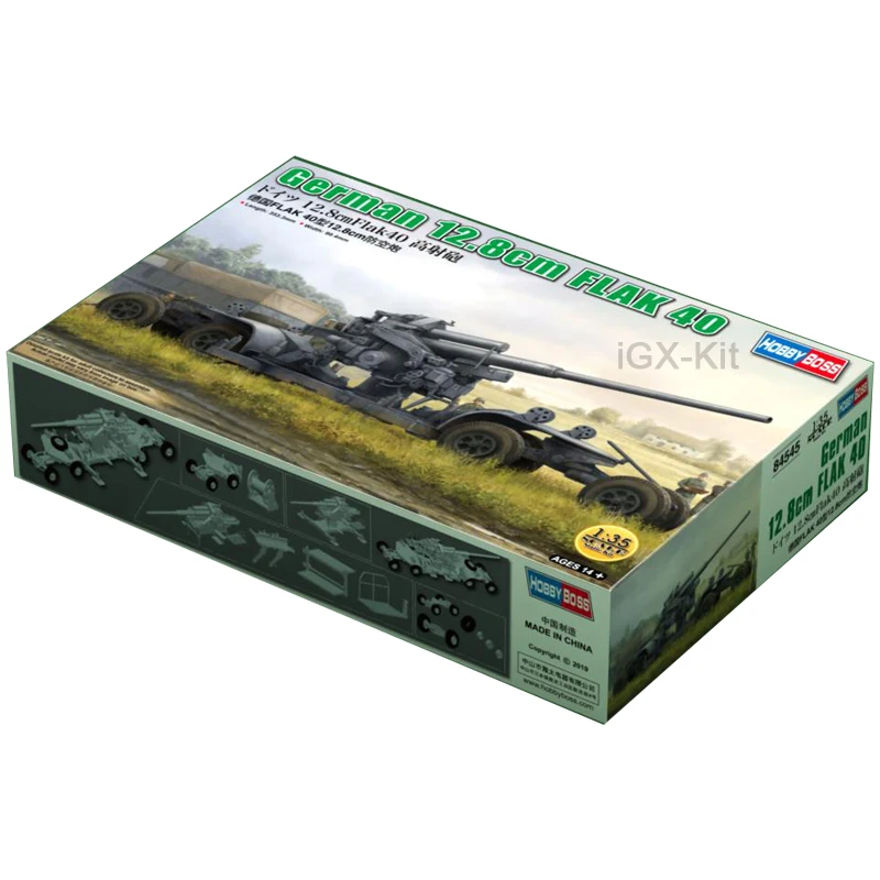 

Hobbyboss 84545 масштаб 1/35, немецкий 12,8 см FLAK 40, антивоздушный пистолет, артиллерийский хобби, ремесленная игрушка, пластиковая модель, строительный комплект