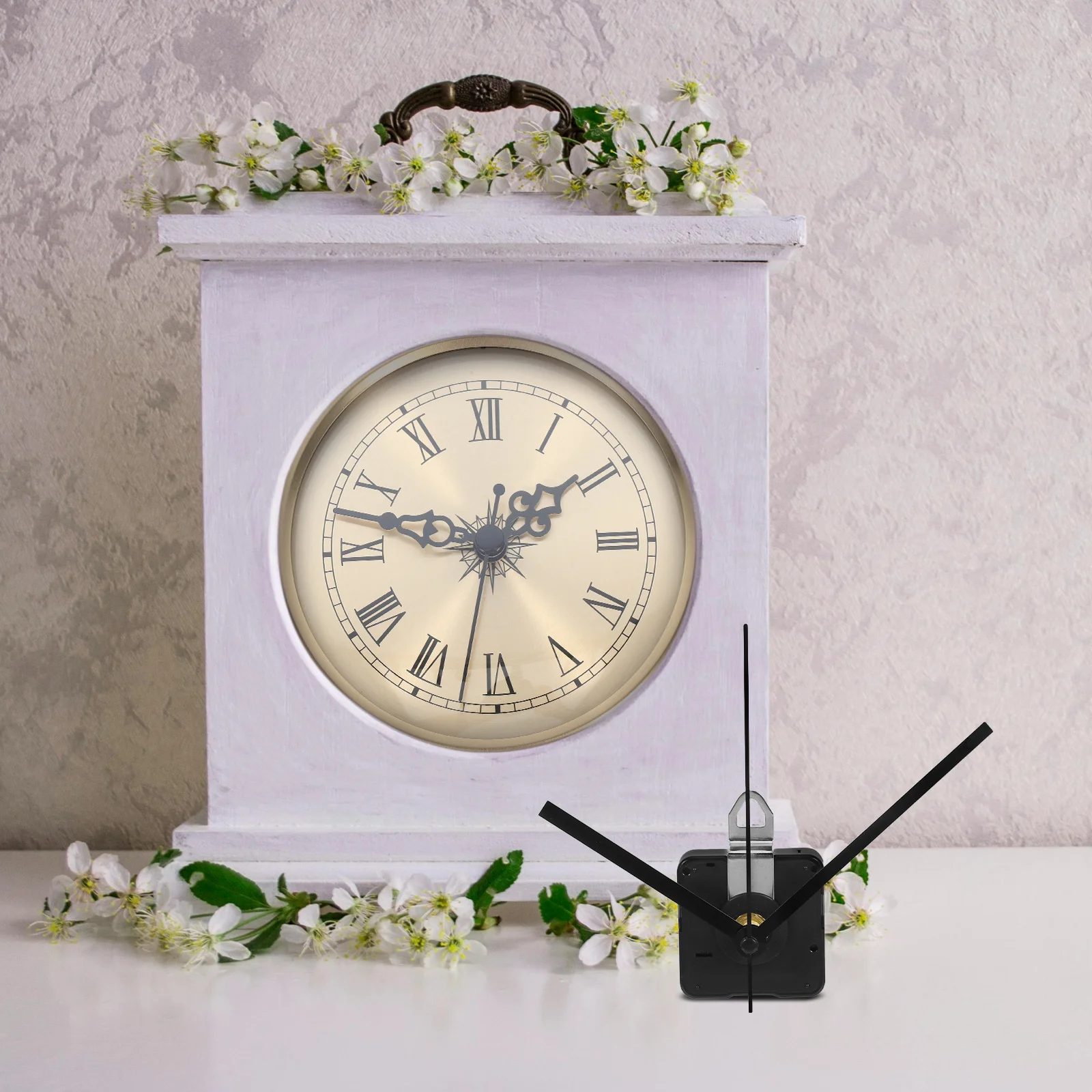 

4Sets Quiet Clock Movement Mechanism 22Mm Shaft Silent Operation DIY Clock Hands Kit for Wall Clocks Replacement