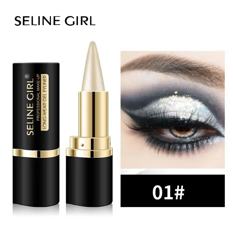 4-kleuren waterdichte eyeliner sneldrogend langdurige eyeliner crème niet-vlekkende eyeliner make-up ogen cosmetica tool.