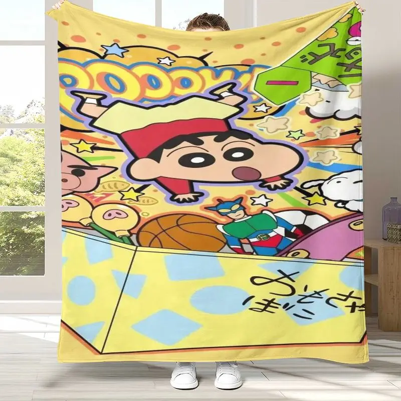 Cute C-Crayon Shin-chans Cartoon Soft Flannel Throw Blanket,Cozy Blanket for Bed,Sofa,Living Room,Picnic,Home Decor,Gift Kids