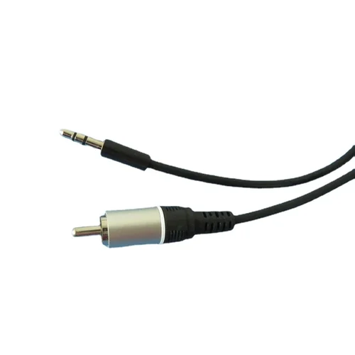 Imagen 2 del producto Cable Lotus individual de 3,5mm a RCA, Cable de Audio de 1 metro, 3,5 macho a RCA macho, adaptador de conexión para amplificador de DVD y altavoz de TV