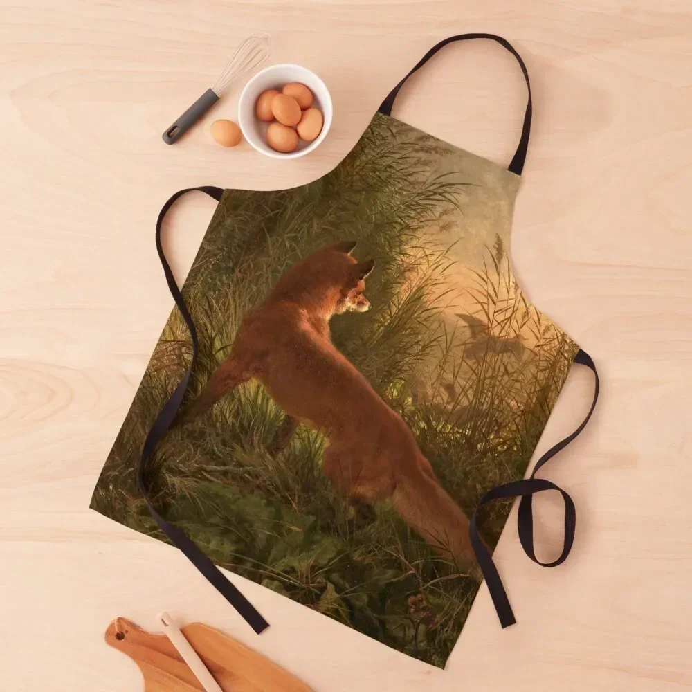 

Лиса на охоте от Dahl Фартук для мужчин Для кухни Корейский фартук