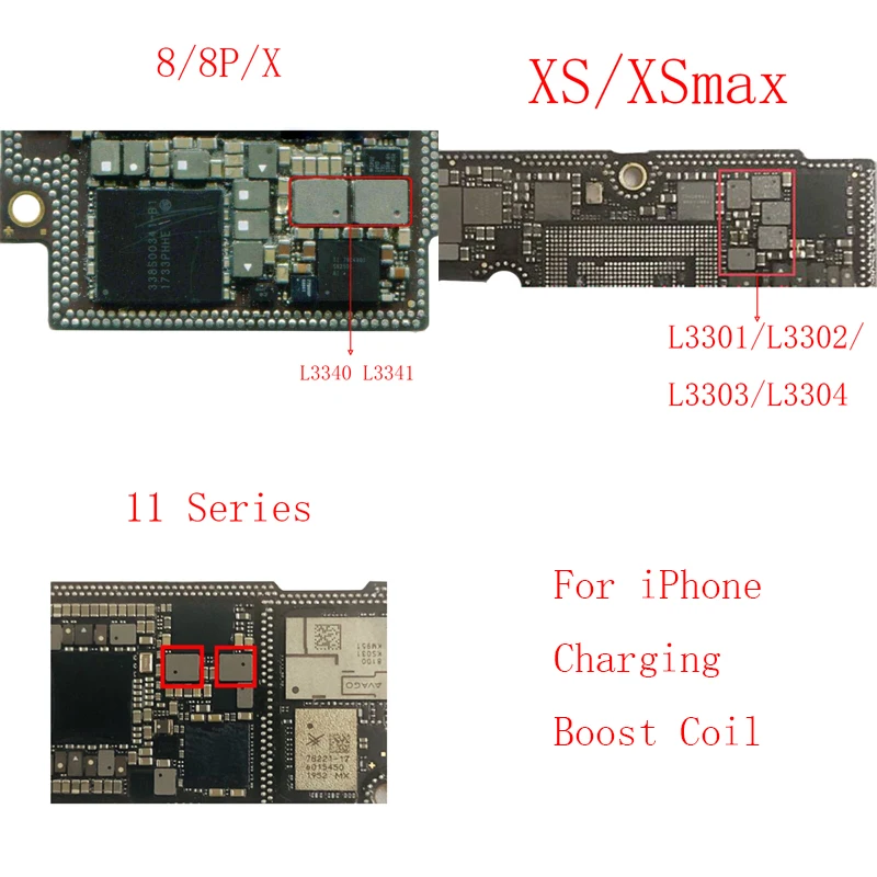 

10-100pcs Inductance For iPhone 8 8P Plus X XS Max L3340 L3341 L3301 L3302/3/4 USB Charger Charging Boost Coil Inductor