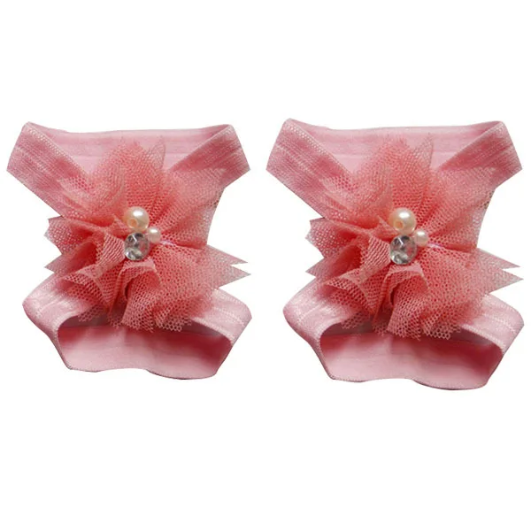 10Pairs Bloem Baby Barefoot Sandalen Chiffon Doek Multi Color Baby Meisjes Zomer Voeten Zacht Charmant Foto Prop